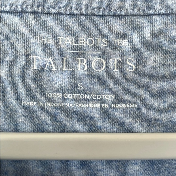 NWT Talbots split neck elbow sleeves 100% cotton so soft pretty blue color - Picture 2 of 4